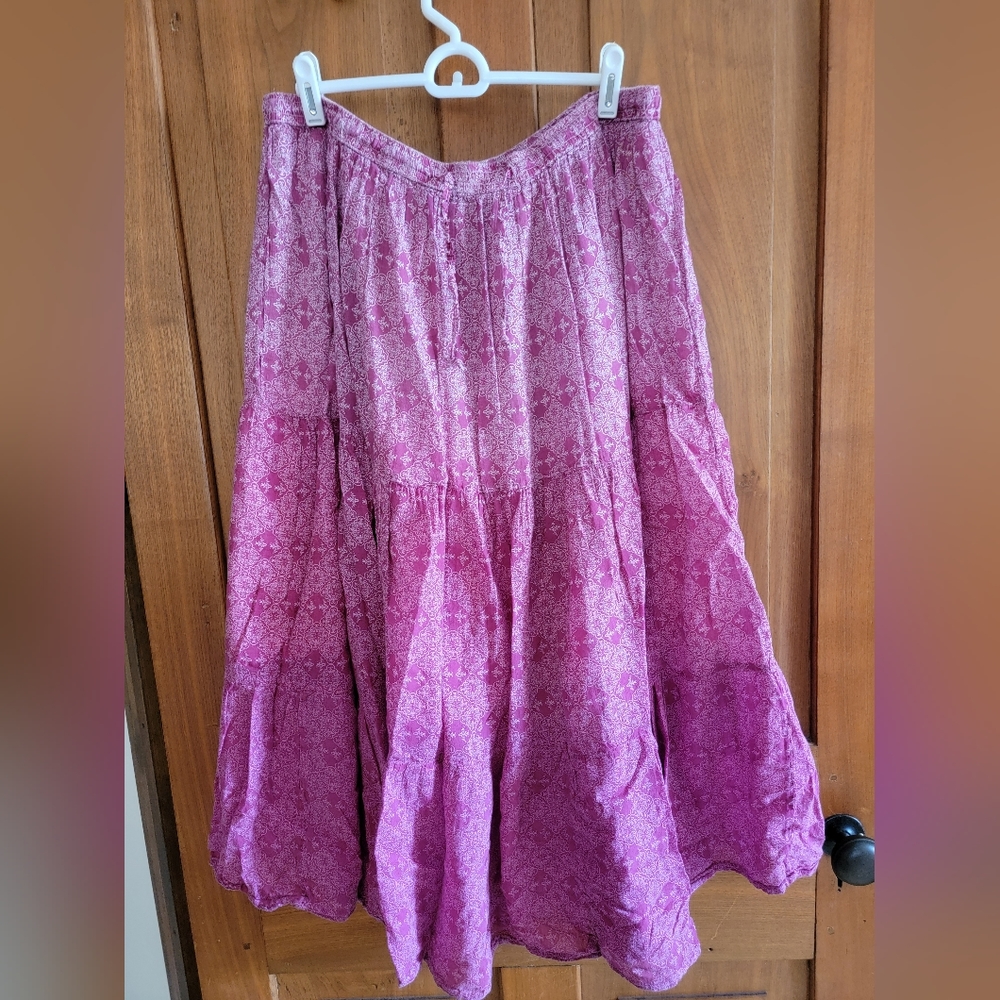 Beautiful Fun Tiered Cotton Skirt